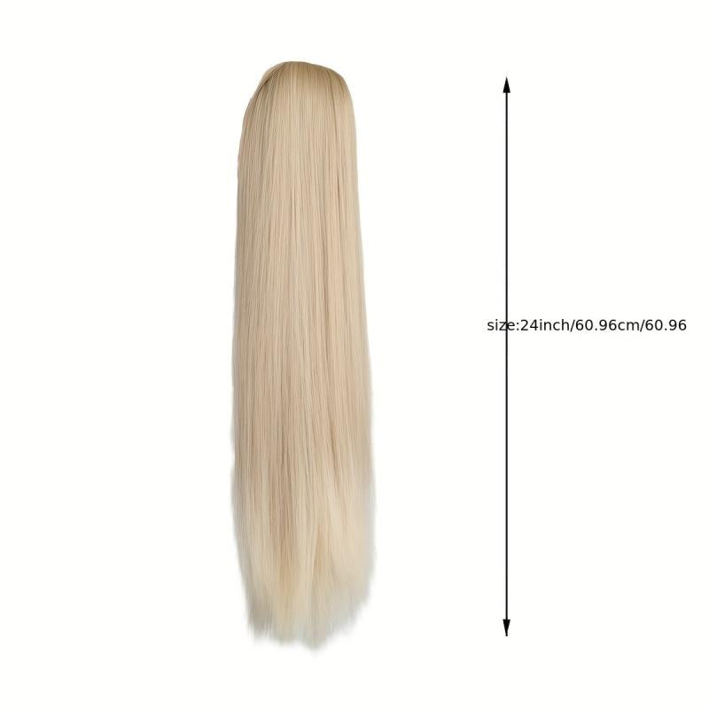 Long Straight Drawstring Ponytail Synthetic Hair Extension