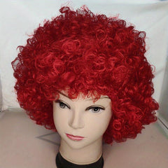 Grey Short Afro Curly Wig With Bangs - Cosplay Halloween Party