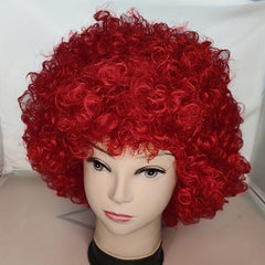 Grey Short Afro Curly Wig With Bangs - Cosplay Halloween Party