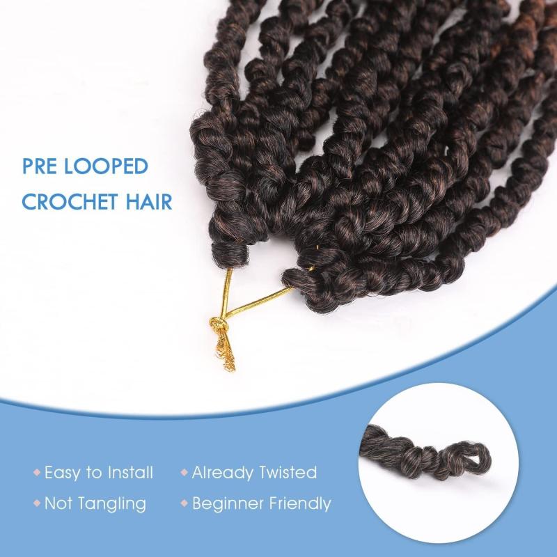 Short Passion Twist Hair Extensions 25 4 Cm Bohemian Crochet Hair Extensions