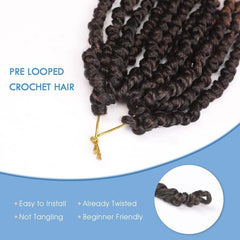 Short Passion Twist Hair Extensions 25 4 Cm Bohemian Crochet Hair Extensions