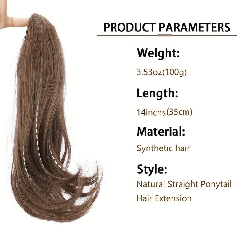 Golden Brown Curly Ponytail Hair Extension