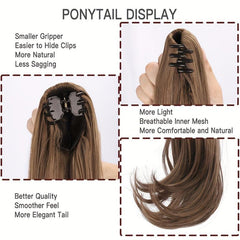 Golden Brown Curly Ponytail Hair Extension