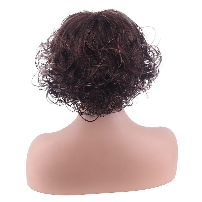 Short Curly Hair Wig for Women Synthetic Fiber Hair Replacement Wigs