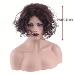 Short Curly Hair Wig for Women Synthetic Fiber Hair Replacement Wigs