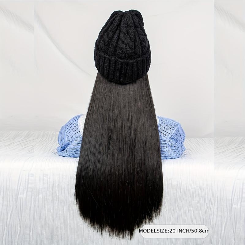 Ladies Casual Hat Wig 20 Inch Winter Hat