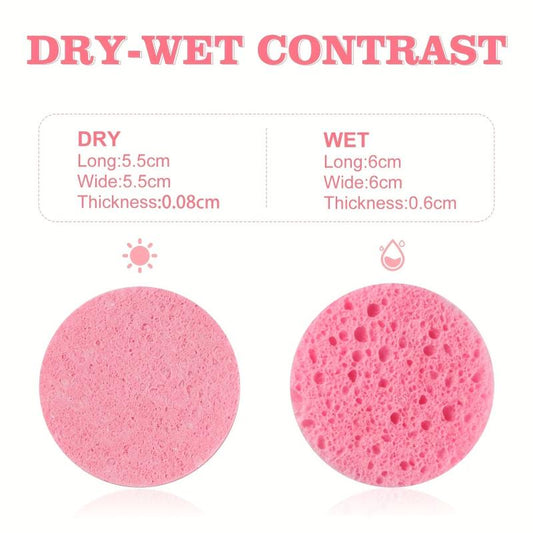 20pcs Compressed Facial Sponges Round Cellulose Spa Sponges For Face Cleansing