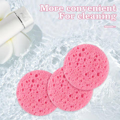 20pcs Compressed Facial Sponges Round Cellulose Spa Sponges For Face Cleansing