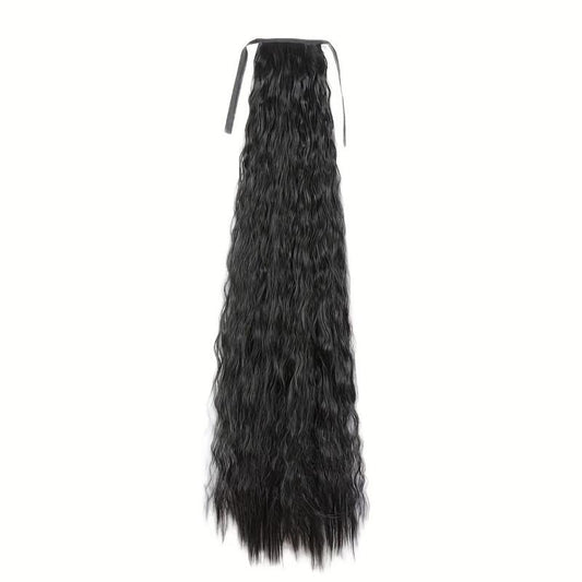 Long Curly Wavy Ponytail Extensions Synthetic Hair Natural Daily Use