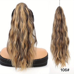 Wavy Ponytail Extensions 45-72 Cm Synthetic Fiber Clip In Ponytail for Women