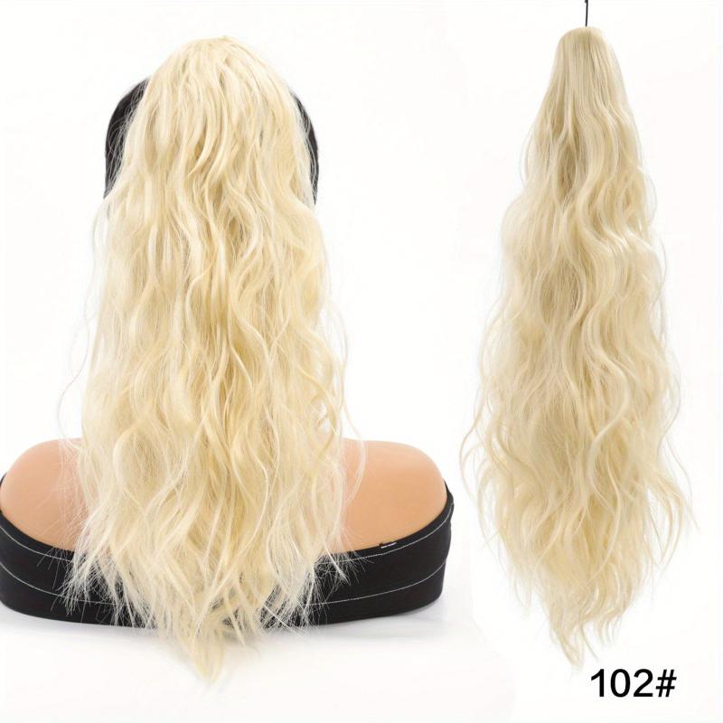 Wavy Ponytail Extensions 45-72 Cm Synthetic Fiber Clip In Ponytail for Women