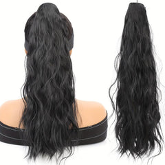 Wavy Ponytail Extensions 45-72 Cm Synthetic Fiber Clip In Ponytail for Women
