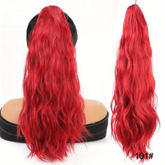 Wavy Ponytail Extensions 45-72 Cm Synthetic Fiber Clip In Ponytail for Women