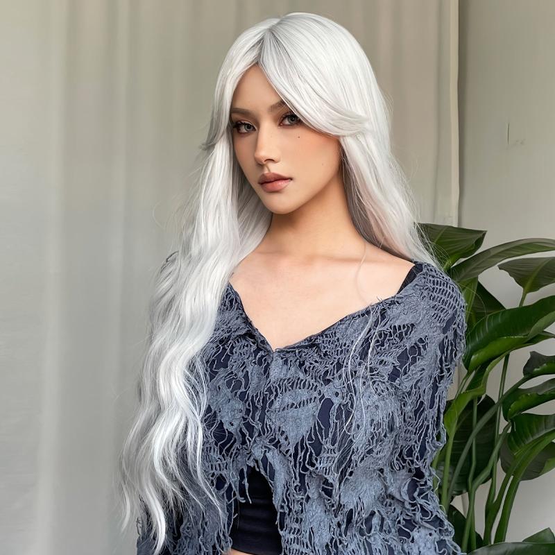 12 Cm Long Curly Wig with Bangs for Party Holiday Must-Have Synthetic Wig