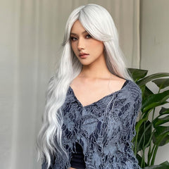 12 Cm Long Curly Wig with Bangs for Party Holiday Must-Have Synthetic Wig