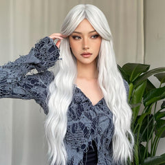 12 Cm Long Curly Wig with Bangs for Party Holiday Must-Have Synthetic Wig