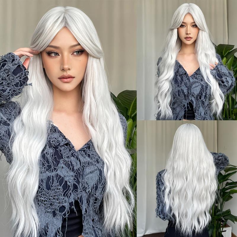 12 Cm Long Curly Wig with Bangs for Party Holiday Must-Have Synthetic Wig