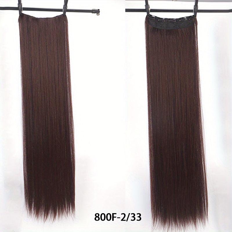 6 Cm Long Straight Hair Extension Synthetic Hair Piece Wig Heat Resistant