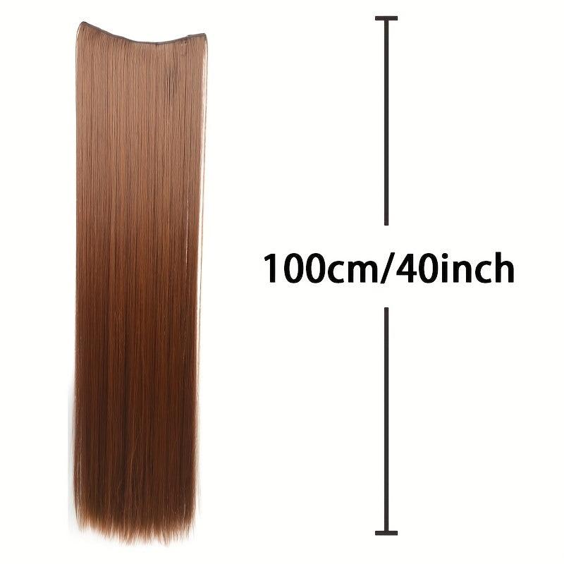 6 Cm Long Straight Hair Extension Synthetic Hair Piece Wig Heat Resistant