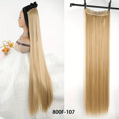 6 Cm Long Straight Hair Extension Synthetic Hair Piece Wig Heat Resistant