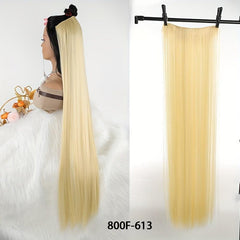 6 Cm Long Straight Hair Extension Synthetic Hair Piece Wig Heat Resistant