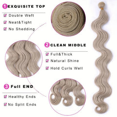 1Pcs Body Wave Hair Bundles 66 04 Cm Synthetic Fiber Heat Resistant