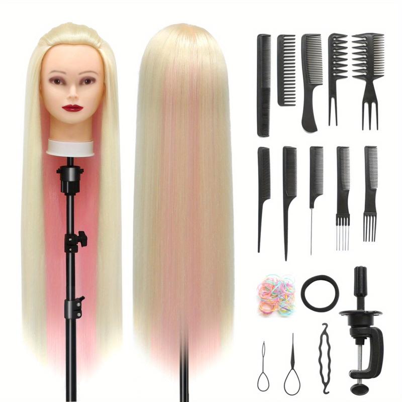 Training Head 71 12 Cm Hairdresser Head Synthetic Fiber Hair Styling Head