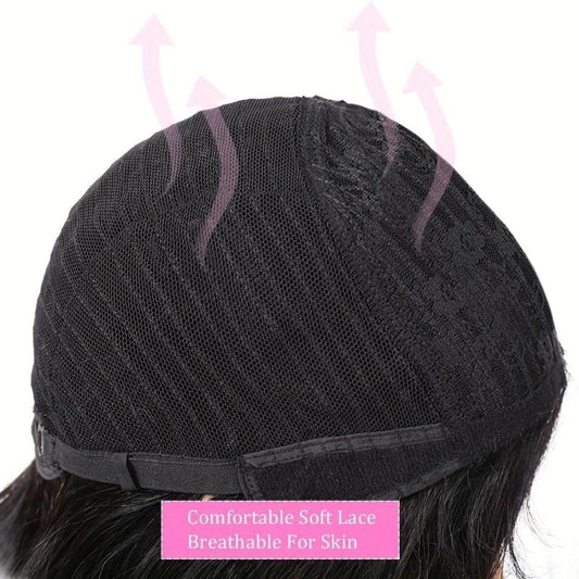 Short Human Hair Wigs With Bangs Brazilian Body Wave Virgin Human Hair Wigs