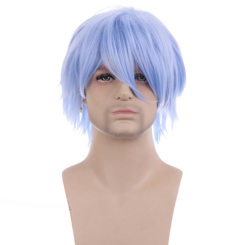 Short Curly Anime Cosplay Wig With Bangs Halloween Party Hair Costume
