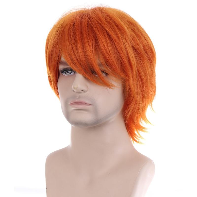 Short Curly Anime Cosplay Wig With Bangs Halloween Party Hair Costume