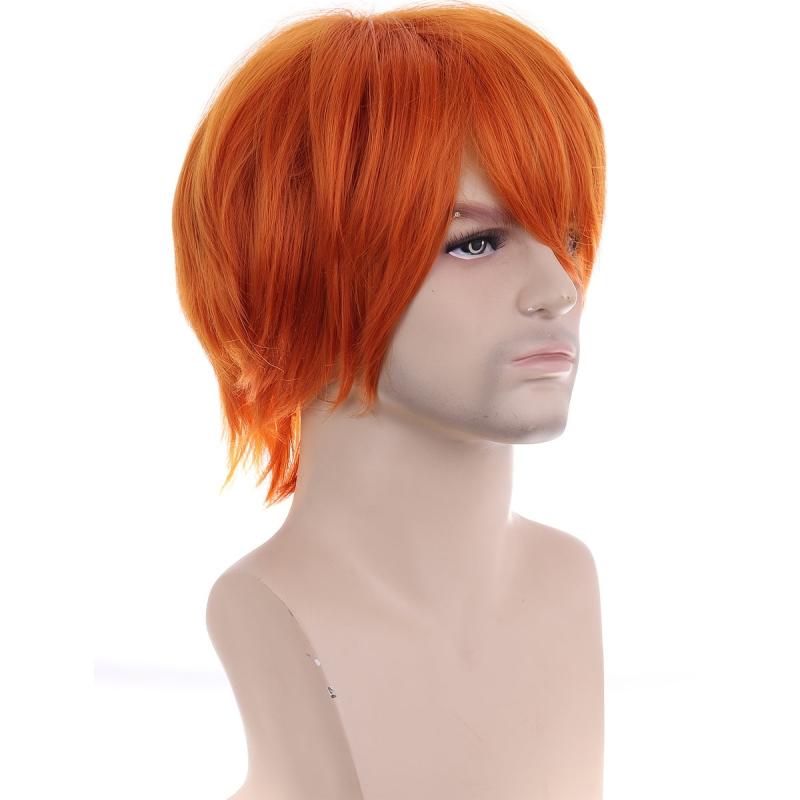 Short Curly Anime Cosplay Wig With Bangs Halloween Party Hair Costume