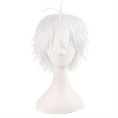 Short Curly Synthetic Wig With Bangs Anime Cosplay Wig