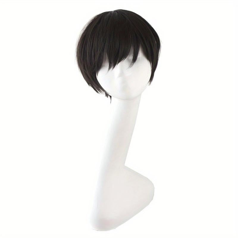 Short Curly Synthetic Wig With Bangs Anime Cosplay Wig