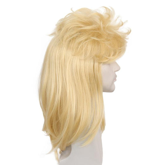 Blonde Straight Cosplay Wig For Men + Wig Cap