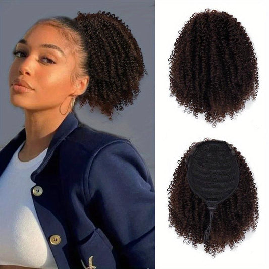 Kinky Curly Drawstring Ponytail Extension 25.4cm