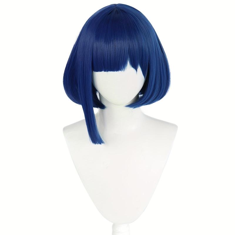 30-48cm Anime Cosplay Wig Short Straight Hair with Bangs for Costume Party