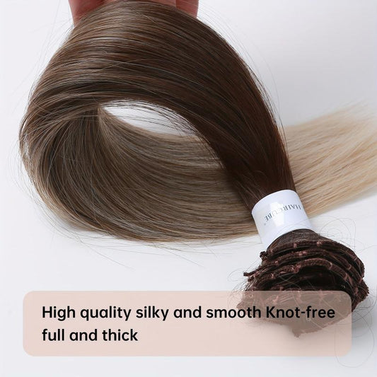 Natural Straight Hairpiece 72 cm Long Heat Resistant Clip In Wig for Women