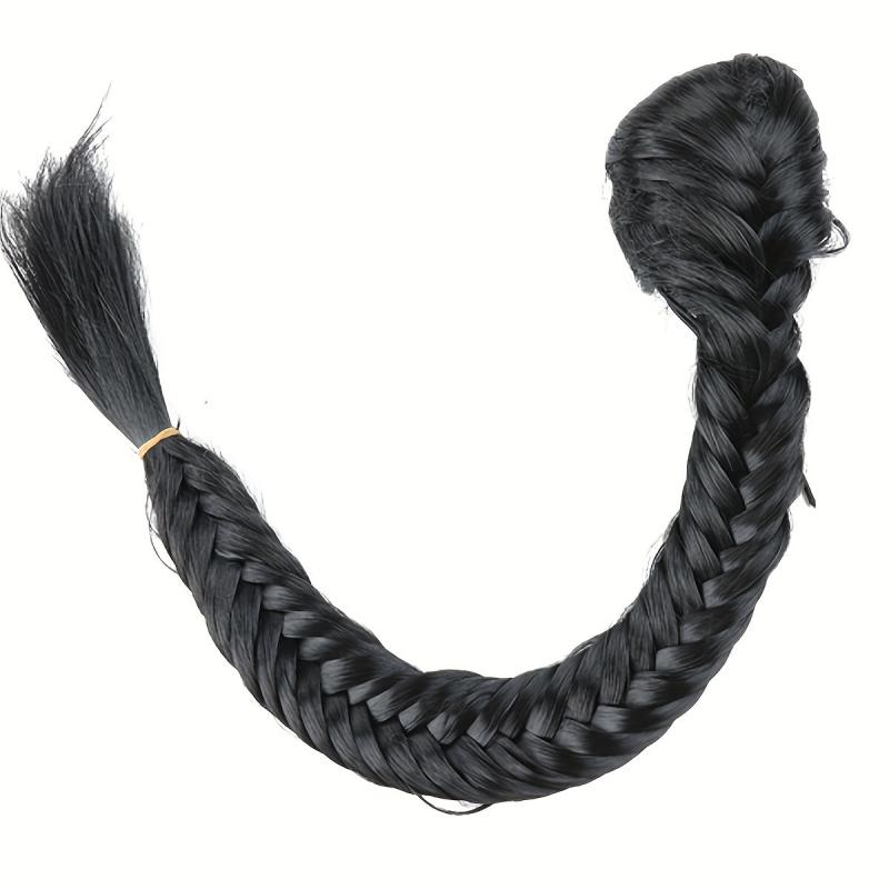 Blonde Fishtail Hairpiece Drawstring Ponytail Clip In Hair Extension