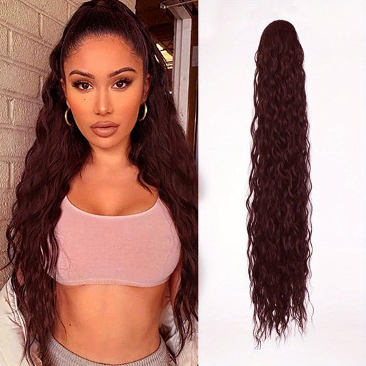 Long Curly Ponytail Extensions Synthetic Clip In Hair