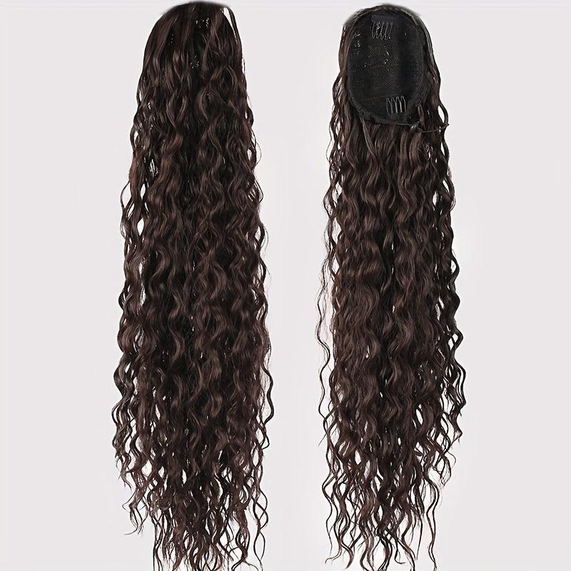 Long Curly Ponytail Extensions Synthetic Clip In Hair