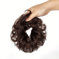Curly Hair Bun Ponytail Extension Short Human Hairpiece