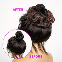 Curly Hair Bun Ponytail Extension Short Human Hairpiece
