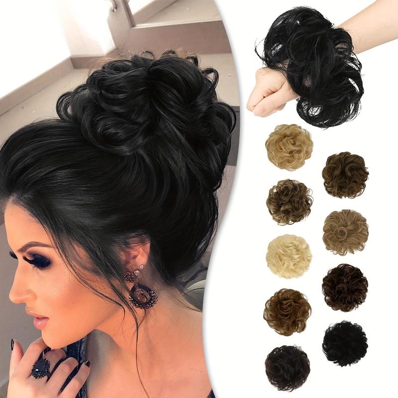 Curly Hair Bun Ponytail Extension Short Human Hairpiece