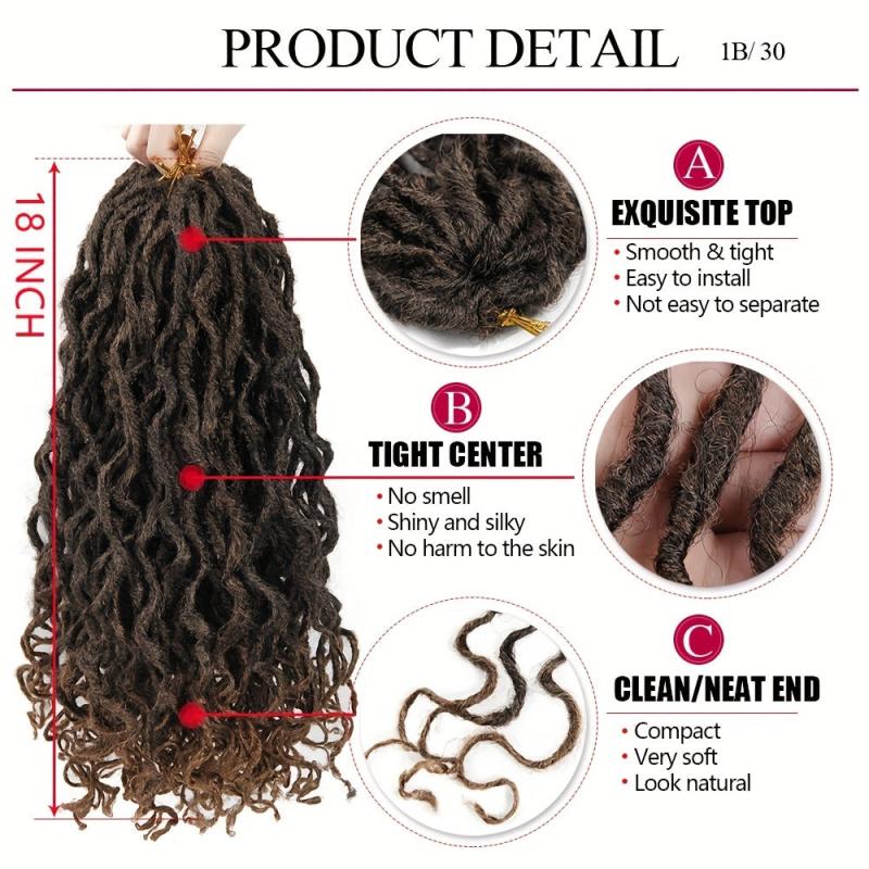 Spring Twist Crochet Hair Extensions 20 Pack Natural Curly Dreadlocks