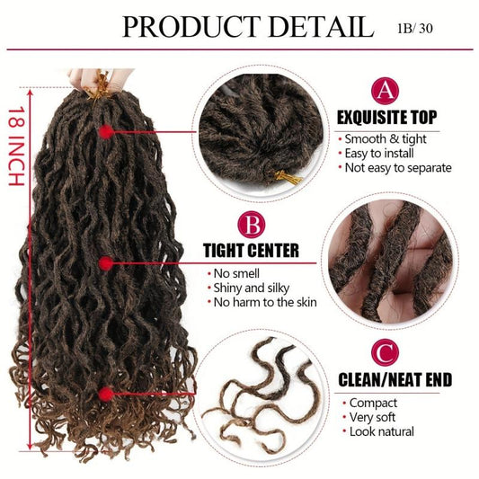 Spring Twist Crochet Hair Extensions 20 Pack Natural Curly Dreadlocks