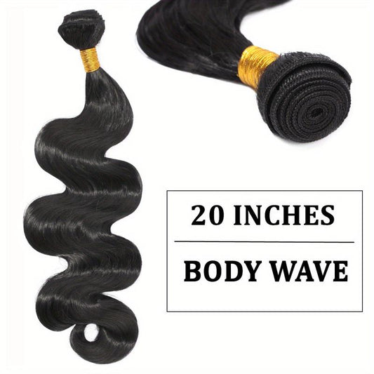 3Pcs Long Curly Body Wave Synthetic Hair Bundles Natural Look