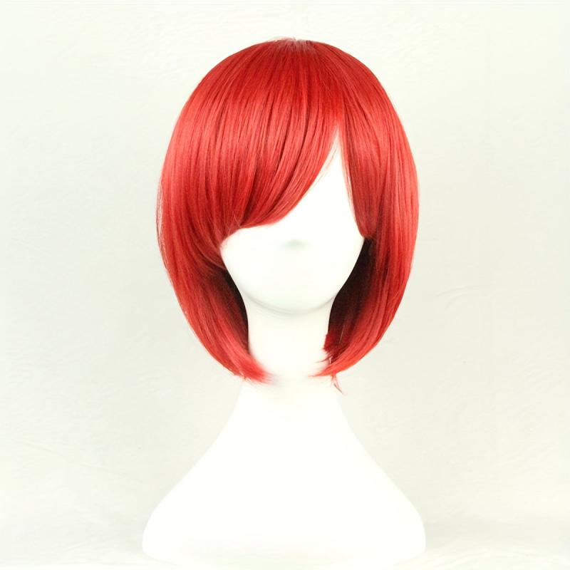 Costume Wigs Short Straight Wig Synthetic Wig With Bangs Anime Cosplay Wig