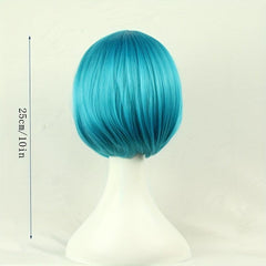 Costume Wigs Short Straight Wig Synthetic Wig With Bangs Anime Cosplay Wig