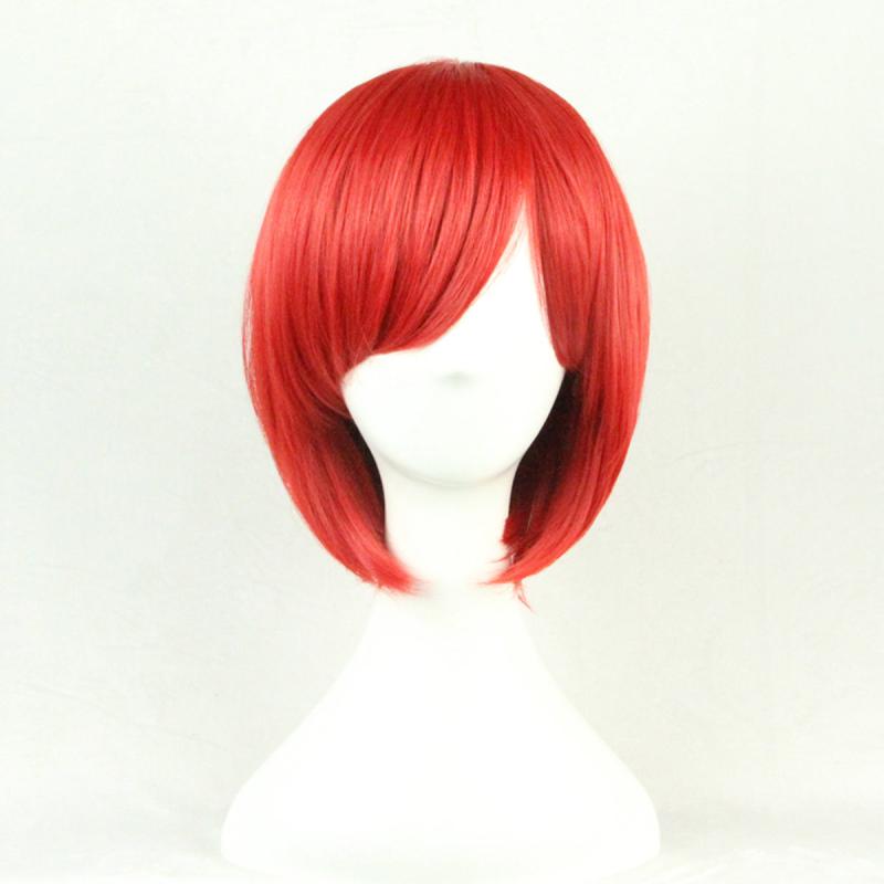 Costume Wigs Short Straight Wig Synthetic Wig With Bangs Anime Cosplay Wig