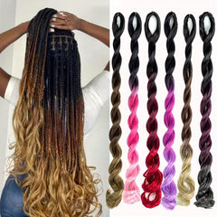 66 04 Cm Ombre Curly Braiding Hair Extensions Synthetic Crochet Braids